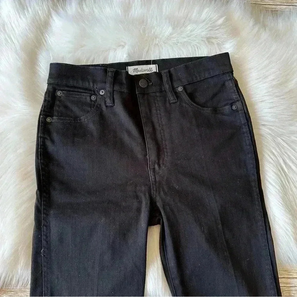 NWOT New Madewell 10” High Riser Skinny Skinny Black Jeans 27 Tall - Picture 3 of 7